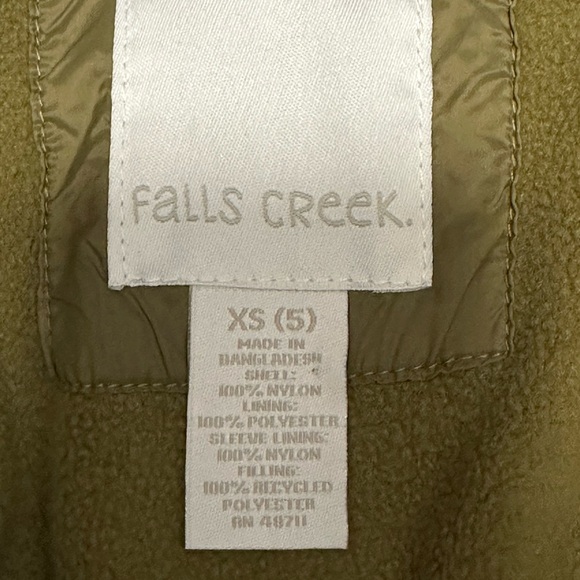 Falls Creek Boy’s 5 Puffer Jacket Coat Color Block Hood Blue Green Gold NWT - Picture 8 of 8